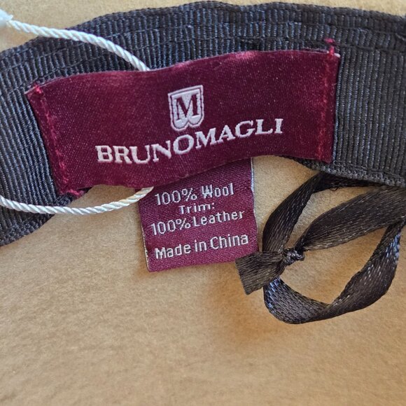 NWT Bruno Magli Wool Hat with Leather Trim - Picture 5 of 8